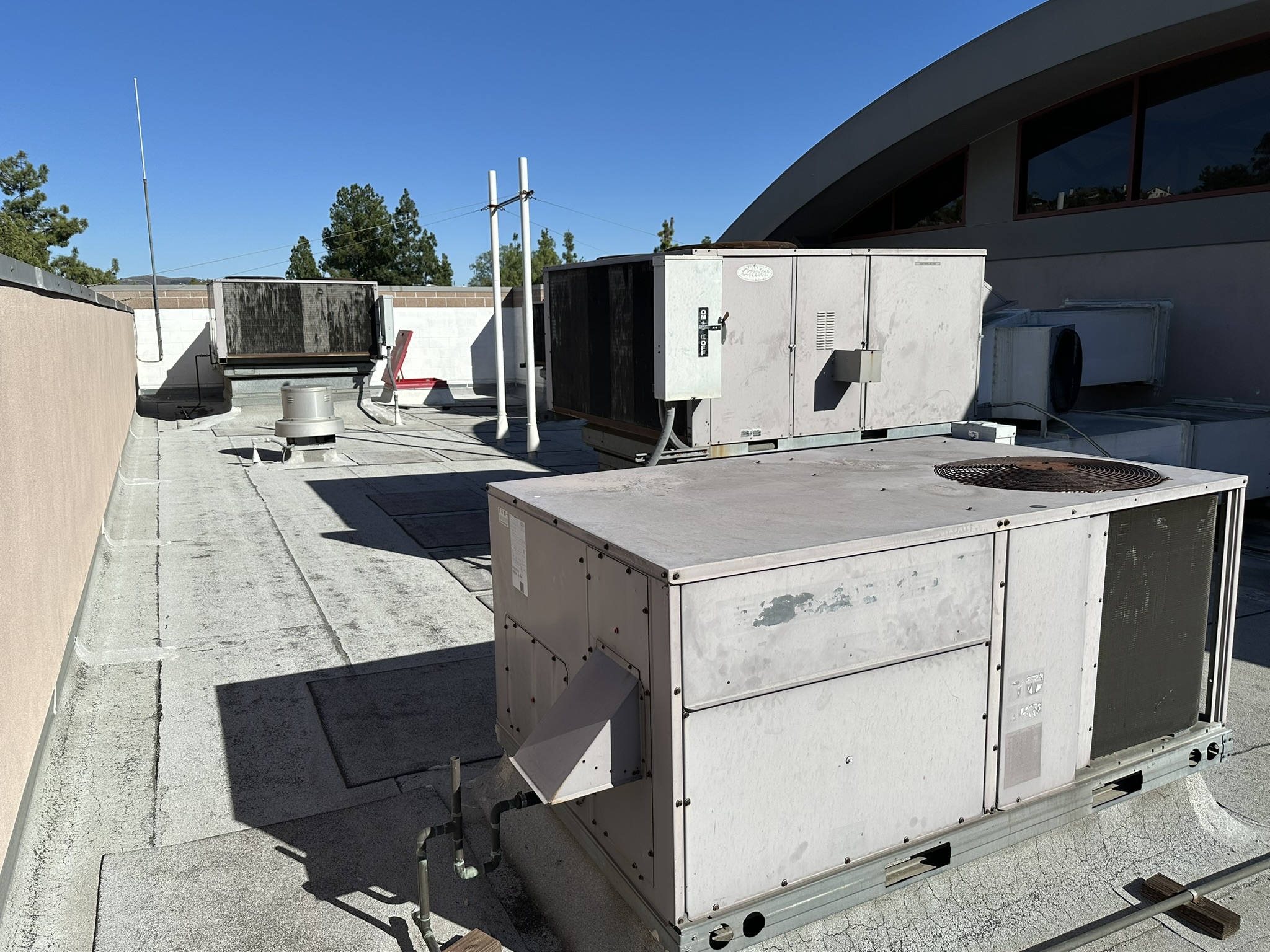 Old HVAC units on top of City Facility